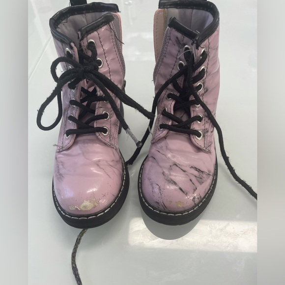 Steve Madden girls marble fashion booties kids pink size 9 thick rubber soul - Picture 10 of 12